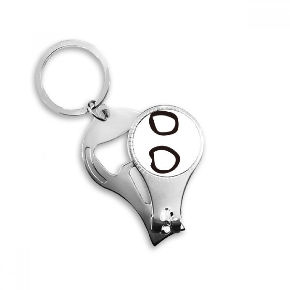 Porte-clés métal gravé nom chinois avec coupe-ongles multifonction et décapsuleur intégré