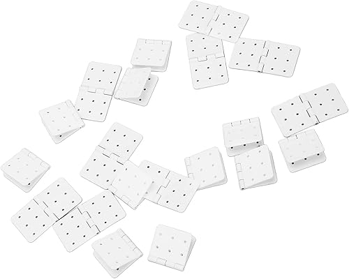 Miniatura 7 de Bisagras de aviones RC, 40PCS RC Bisagras con clavijas de control remoto de avión Bisagra de plástico Modelo de avión alas piezas (L)