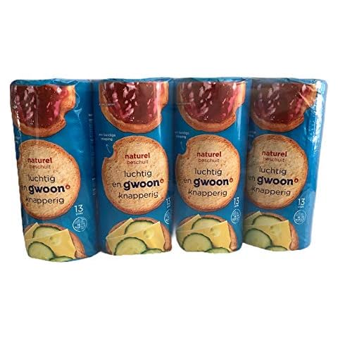 gwoon naturel beschuit Zwieback Holland 4x 13 Stück (4x125g Vorratspack) Cover
