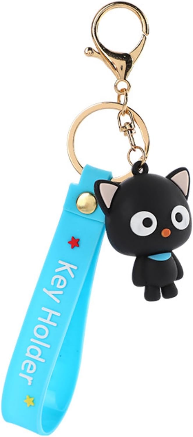 Cat Keychain Black Cat Keychains for Women Wallet Purses Bags Car Keys
