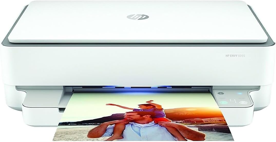 HP ENVY 6055 Wireless All-in-One Printer, Mobile Print, Scan & Copy, HP Instant Ink ready, Works with Alexa (5SE16A)