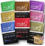 Protein Porridge | 8 Flavours by Hench Fuel | High Protein | 17-22g Protein | High Protein Breakfast | Low Sugar Breakfast, High Fibre | Overnight Oats | Real Fruit | Porridge Pots | Meal Replacement