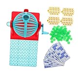 VICASKY Portable Bingo Game Toy Hand Crank Machine for Boys and Girls Playtime