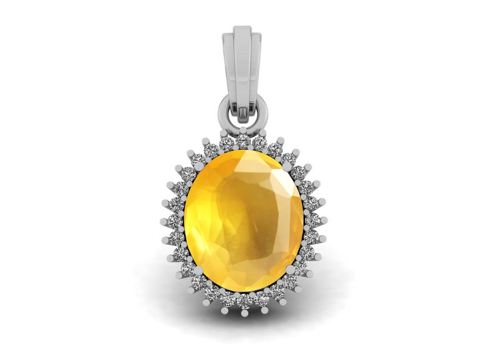 SirDaksh3.25 Carat Classic Yellow Sapphire Pendant Jewelry Gift for Her, gemstone, yellow-sapphire