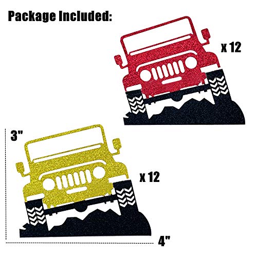 Jevenis 24 Pcs Suv Car Cake Decoration Suv Cupcake Toppers Car Vehicle Birthday Party Decoration Car Cake Topper For Boy Men #TOP5