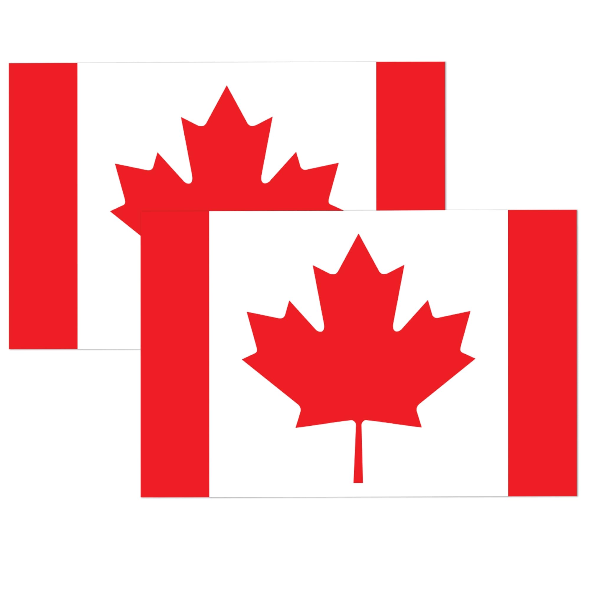 Imán para coche bandera Canadá vinilo protector sin residuos para camiones 2 pack