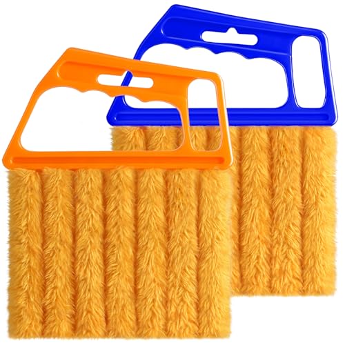 2 Pcs Blind Cleaner Duster Tool,Blind Dusters for Cleaning,Cleaning Brush,7 Finger Dusting Cleaner...
