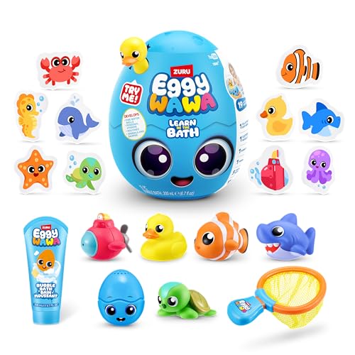 Eggy Wawa Learn in The Bath by ZURU, Pre-K Interactive Baby and Toddler Learning Toy with Music, Education, Learning, Motor Skills