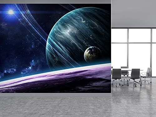 Universe Scene with Planets, Stars and Galaxies Wallpaper Wall Mural (151200049) (220gsm Premium, XXL 300cm Wide x 240cm high)