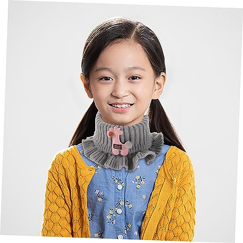 Bufanda infantil cuello chicos chicas bufanda de punto para bebe gris 4