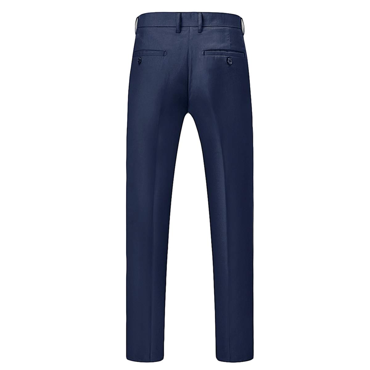 Allthemen Abito da Uomo in 2 Pezzi Tinta Unita con Un Bottone e Spacco sul Retro (Blazer + Pantaloni) Suit da Lavoro Business