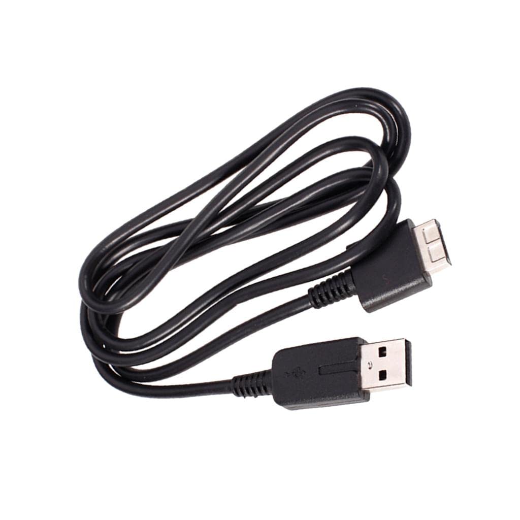PSP Vita Data Cable - 2 in 1 USB Data Transfer Sync Power Charger Cable for PSP, Compatible with PS, Black