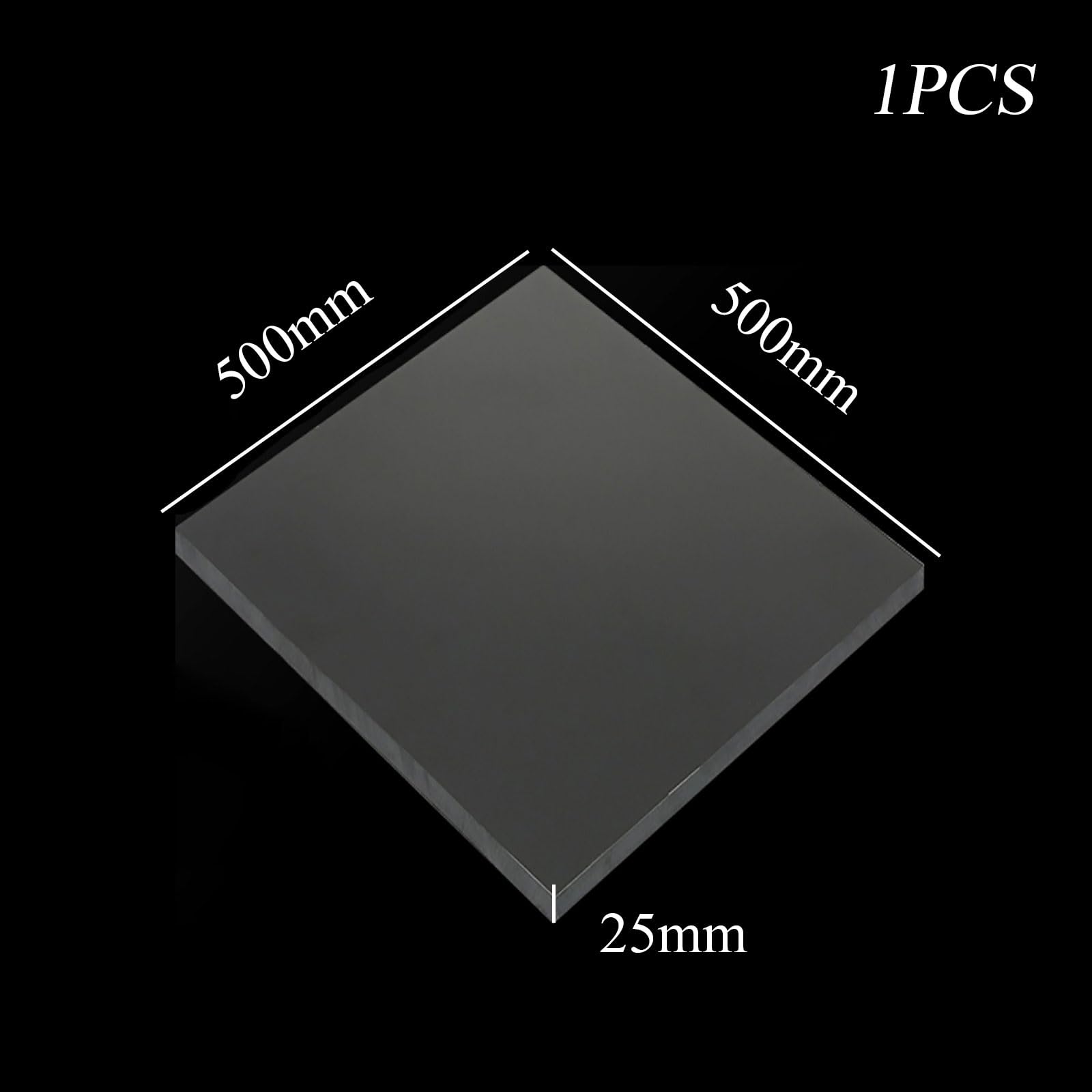 COYOUCO 500 x 500Mm Nero bachelite fenolico Laminato Foglio di Bordo del Bordo per Gli impianti elettrici ed elettronici, Artigianato Fai da Te,25mm