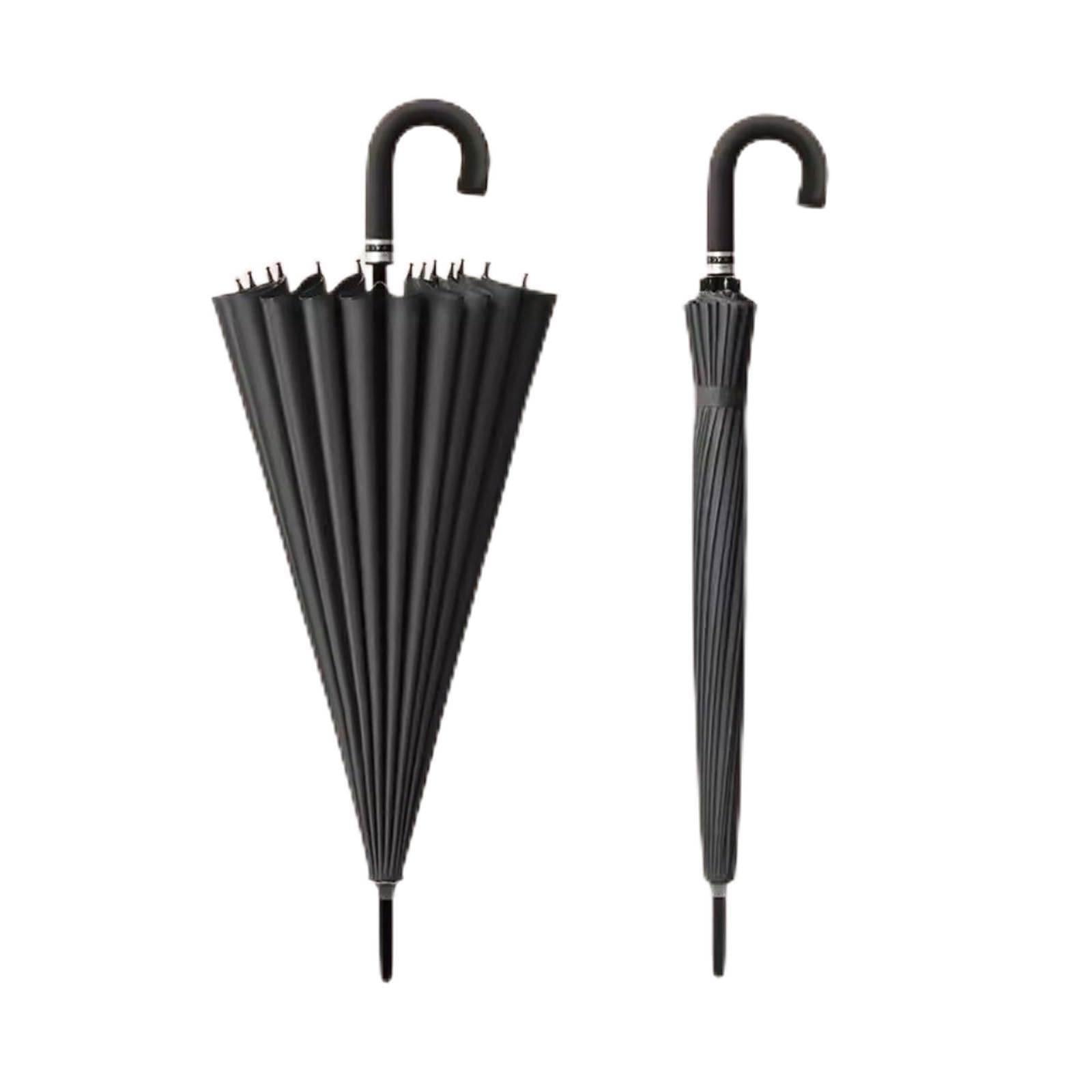 eexbz Umbrellas for Rain Women's Manual Fair and Rain Umbrella, Storm and Rainproof Dual-Purpose Umbrella, 24-Bone Men's Straight Business Umbrella Strong Umbrella for Wind and Rain(E)