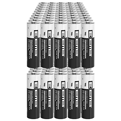 EEMB 100Pack ER14505 AA 3.6V Lithium Battery Li-SOCL? Non-Rechargeable Battery SB-AA11 LS14500 TL-5903 SL-360 S7-400 ER14500 for Sensor Water Electricity Meter Gas PLC Facility Equipment