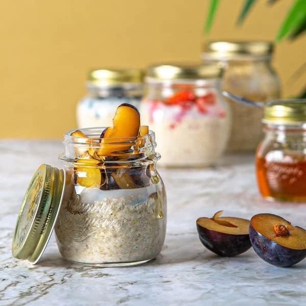 Bormioli Rocco Quattro Stagioni Small Glass Mason Jars 8.5 Ounce Mini Jars 12-Pack, with Metal Airtight Lid, For Jam, Jelly, baby food, Crafts, Spices, Dry Food Storage, Wedding favors, Decorating Jar - Image 9