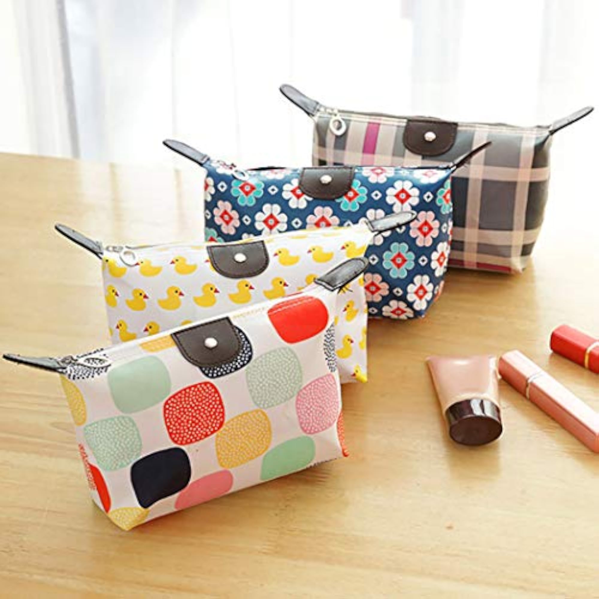 Travel Makeup Bag, Waterproof Foldable Design