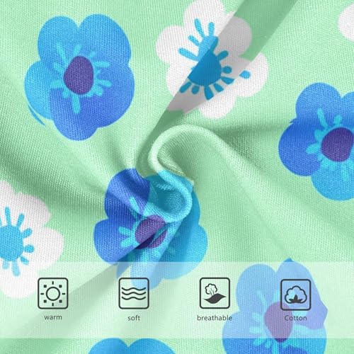 Toddler Girls Underwear 2t Cotton Cute Panties Girl Durable Briefs Girls Undies Flowers Blue Green Petals3