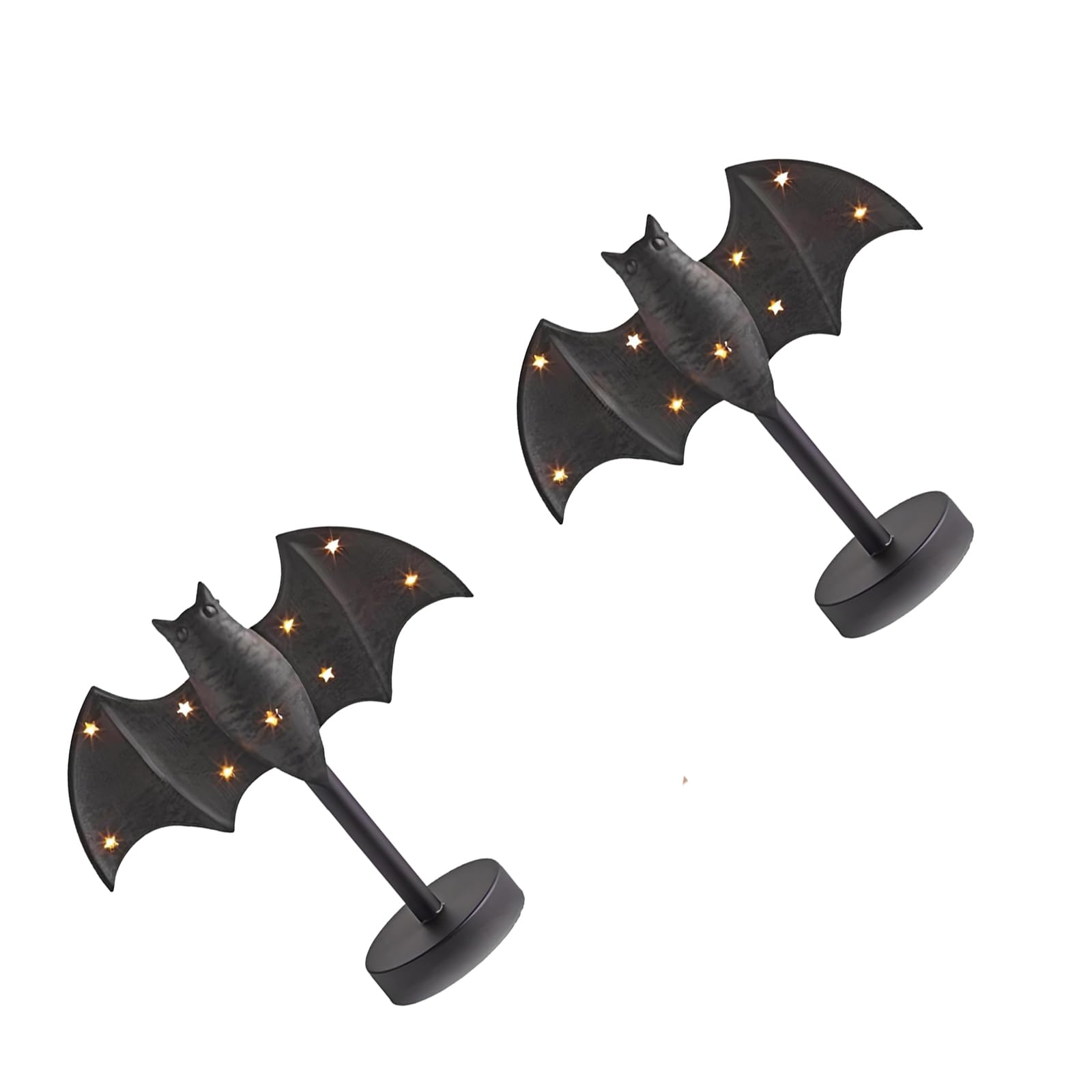 Tsophreniq Halloween Bat Decoration LED Flashing Lighted Holder Lights Suitable for Party Table Centerpiece Design Portable Halloween Decor Light