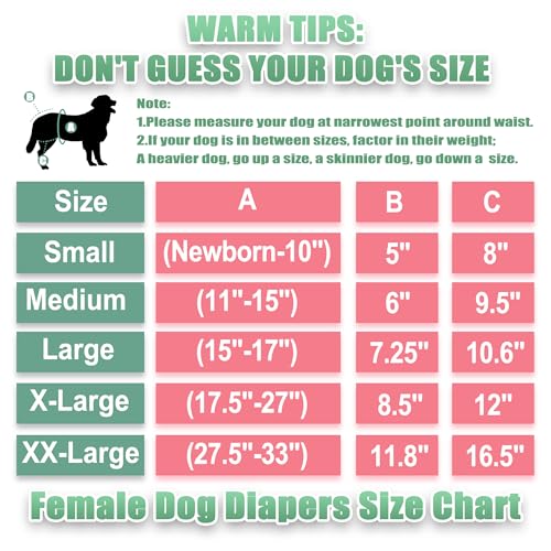 Image of wegreeco Female Dog Diapers, Washable Reusable Pet Puppy Doggie Diapers for Small Medium Large Female Dogs in Heat Period, Doggy Period Panties, 5 Pack, Small