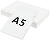 LEXININ 6 PCS A5 6 Hole Blank Refills Paper, 270 Sheets/540 Pages A5 100gsm Punched Inserts Paper for Ring Binder Journal