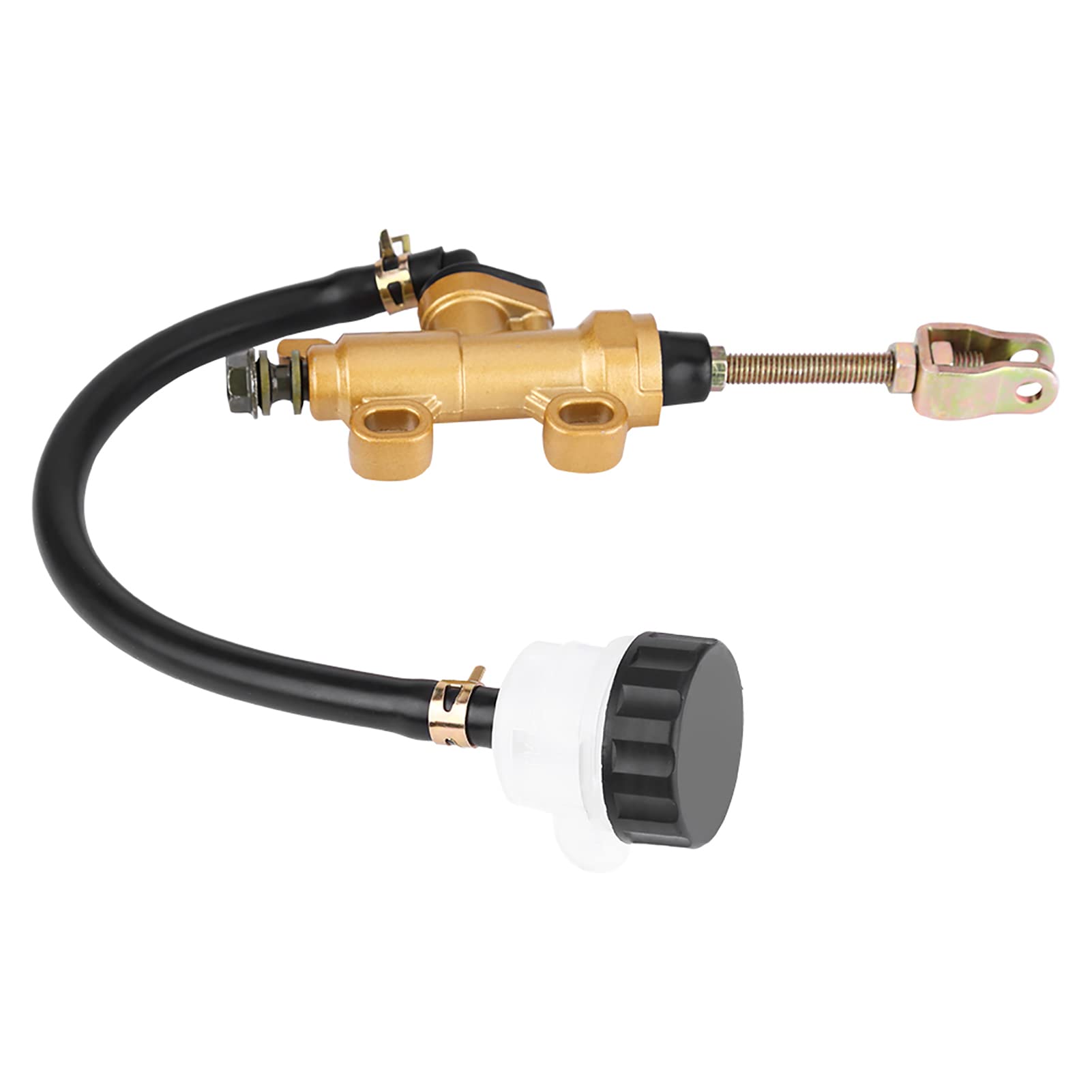 Keenso Cylindre de Pompe de Frein Arrière,Pompe Hydraulique Maître-Cylindre de Frein Arrière avec Réservoir pour Moto Dirt Bike ATV Universel