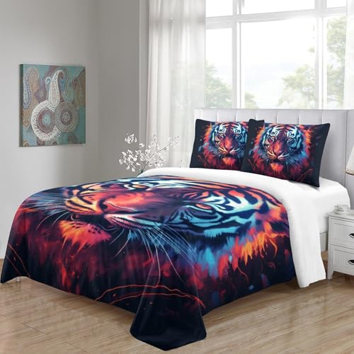 Parure de lit tigre 220x240 avec housse de couette king size - 5