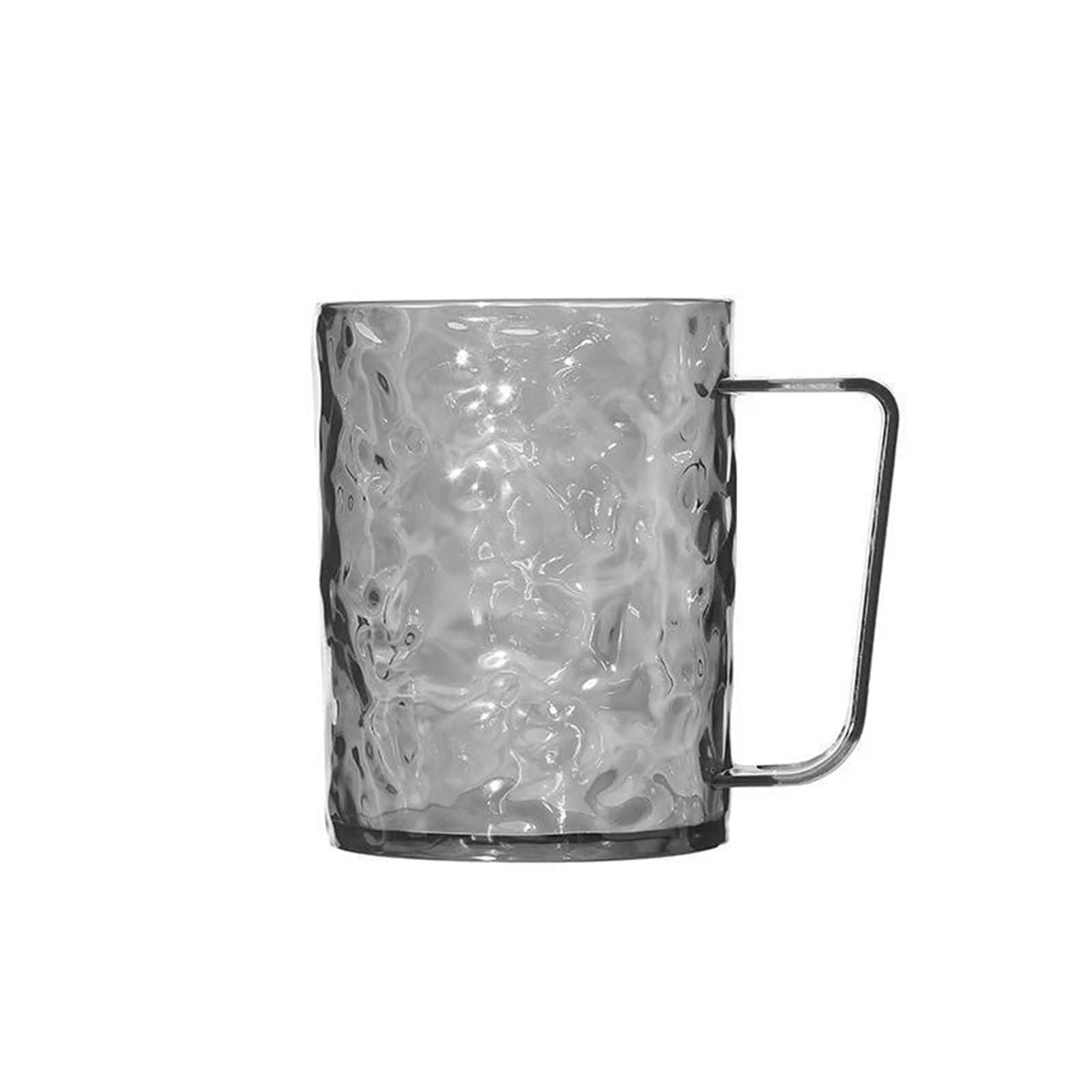 3pcs Plastic Mouthwash Toothbrush Cup With Handle Home Bathroom Tumblers Portable Mug Holder For Toothpaste(Grey)