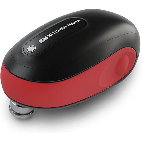One-Touch Kitchen Mama Electric Can Opener 2.0 for Smooth Edges Battery Operated...