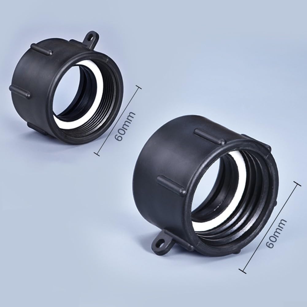 Powertool Adattatore Per Serbatoio IBC 1000L, Raccordo Valvola 50 Mm, Femmina-Femmina BSP, Per Tubi PVC E PPR, Nero - 4