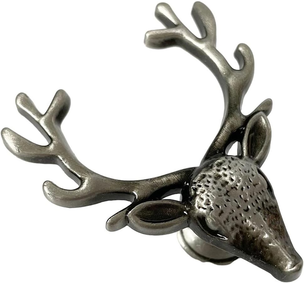 Deer Knobs, Single Hole Knobs, Retro Drawer Pulls