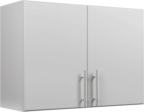 Miniatura 11 de Prepac Elite - Armario de pared de 54 pulgadas, armario de almacenamiento gris claro con 2 estantes ajustables, almacenamiento para despensa, cocina