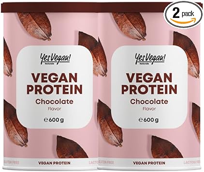 Veganes Proteinpulver inkl. gratis Shaker (VERSCHIEDENE GESCHMACKSRICHTUNGEN) Vegan Protein Pulver mit B2 und Zink - Alternative zu Whey Protein Pulver - Flavor: SCHOKOLADE - Eiweißpulver vegan