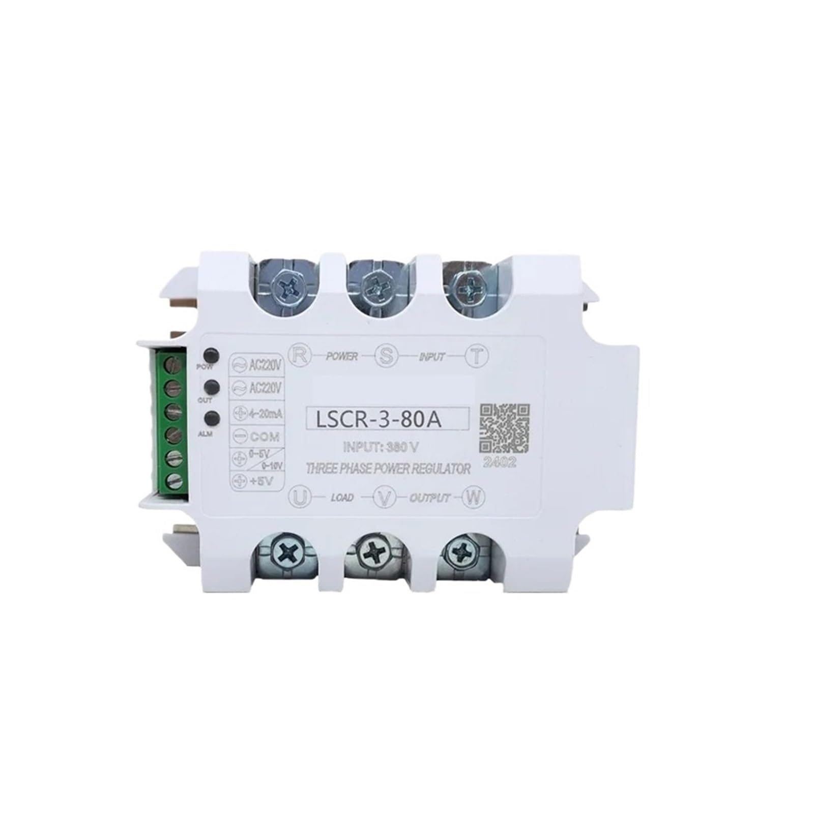 ZVQYSGIW Single-phase three-phase solid-state voltage regulator 10A-200A power regulation thermostat 4-20MA potentiometer control(LSCR-1 40A 220V)