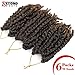 6 Packs Pre-twisted Spring Twist Hair 8 inch Pre-Twisted Passion Twists Crochet Braids For Bob Spring Twists Short Curly Bomb Twist Braiding Hair Hair Extensions(8''6Pcs-T1B 27)