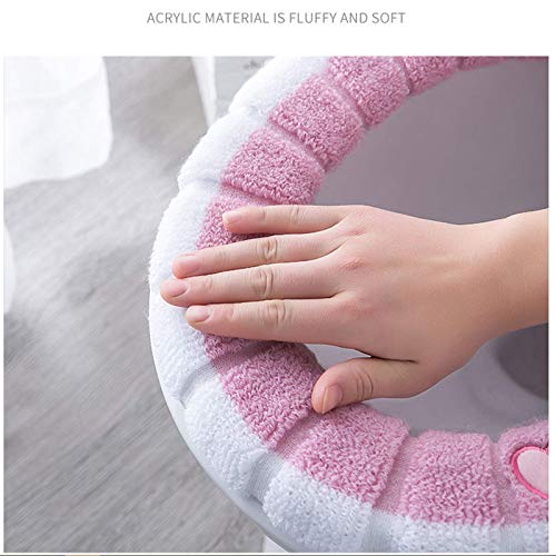 TheStriven 4 Stück Toilettensitzbezug WC Sitzwärmer WC Sitzbezüge Toilettensitz Pad Warmes Weich Waschbares Toilettensitzkissen für Wohnkultur Closestool Mat Seat Case Toilettendeckelbezug Zubehör – Bild 8