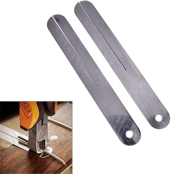 2 Pack Guitar Fret Chip Stopper Plate for Fretboard Puller Tool Pulling Guard Fingerboard Guards Fret Protectors Removal Guitar Frets Repair Tools for Electric Guitar and Bass Luthier Tools