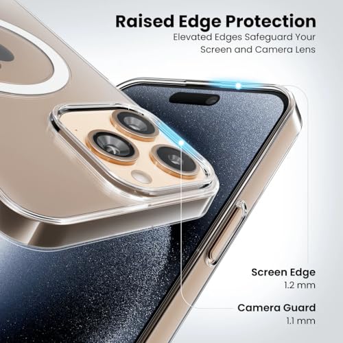 Image of Anti-Yellow Clear Case for iPhone 14 Pro | UV Shield Technology | Zero-Yellowing Formula | MagSafe Compatible | Drop Protection (TPU + Polycarbonate | Crystal Clear)