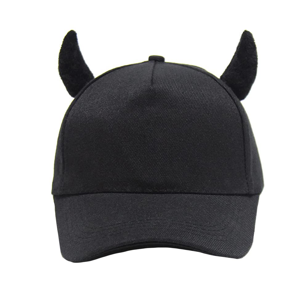 123Arts Devil Horn Peaked Baseball Cap Hat for Men and Women