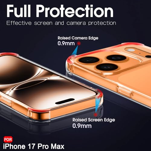 Image of TheGiftKart Crystal Clear Back Cover Case for iPhone 17 Pro Max | 360 Degree Protection | Shock Proof Design | Transparent Back Cover Case for iPhone 17 Pro Max (PC & TPU, Transparent Bumper)