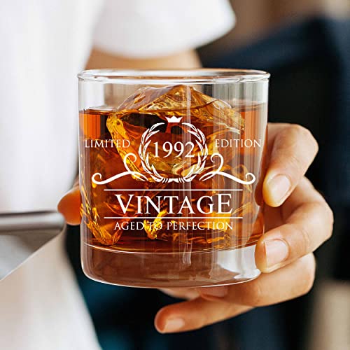 Humor Us Goods 31St Birthday Gifts For Him Her - 11 Oz Whiskey Glass - 1992 31 Year Old Birthday Gifts For Men Women Turning 31 Mug - Fun Party Gag 31 Birthday Decorations For Men Gifts Ideas For Men #TOP1