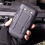 Cocomii Robot Armor Galaxy Grand Duos/Lite/Neo Case New [Heavy Duty] Premium Belt Clip Holster Kickstand Shockproof Bumper [Military Defender] Full Body Cover for Samsung Galaxy Grand Duos (R.Black)