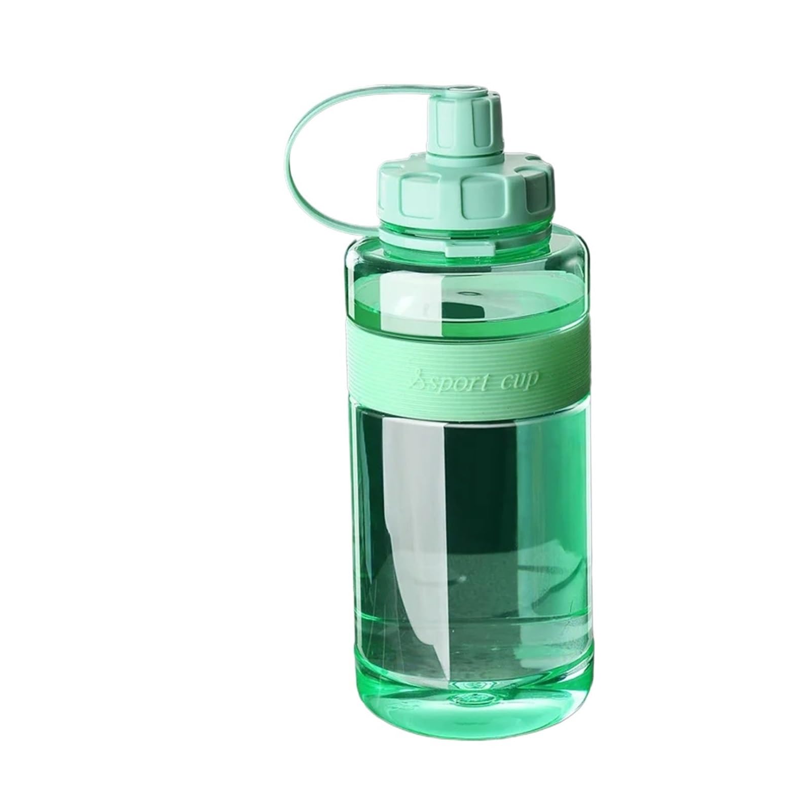 Generisch Taza de agua gran capacidad con botella deportiva portátil for exteriores verano pajita(2000ml,Green)