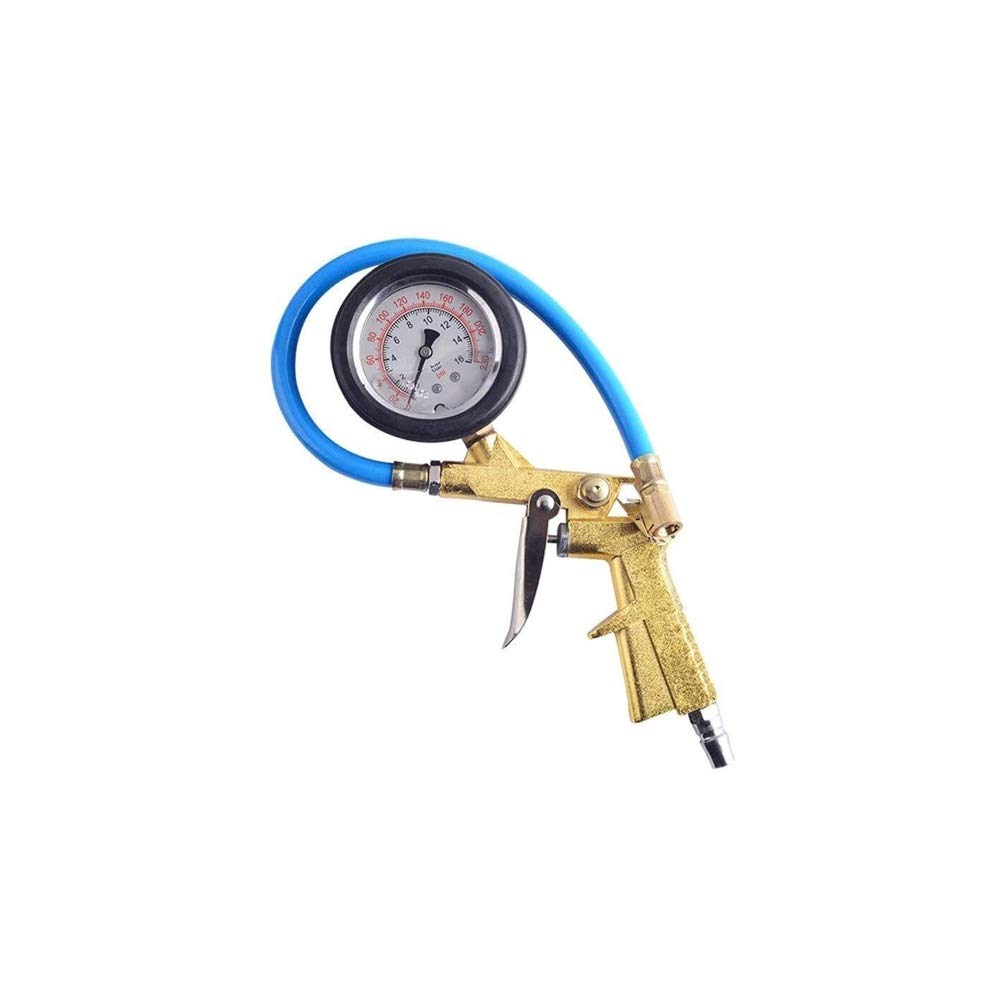 Manometro per Pneumatici, quadrante Grande di Facile Lettura, Hardware in Ottone Massiccio, per Moto/Auto/Camion
