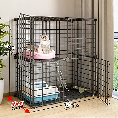 Cage pour chat grand espace de jeu intérieur modulable 75cm - 6