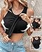 CHICME Tank Tops with Built in Bras Athletic Tank Tops for Women Ribbed Tank Top Running Tops Black-L