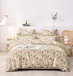 Adelia 300 TC Cotton BEDSHEET Double King Size BEDSHEET Cotton BEDSHEET with Matching Pillow Covers