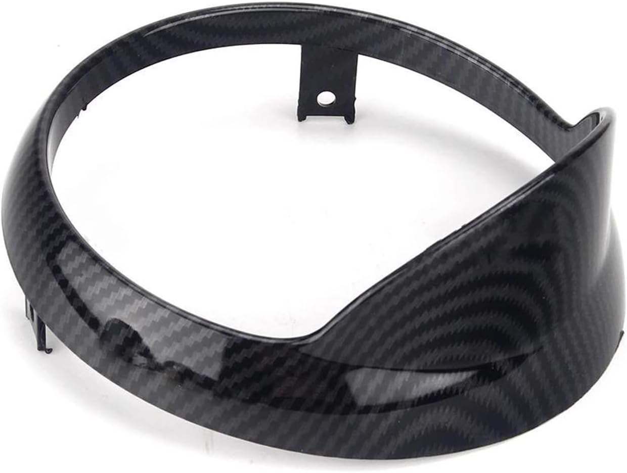 Motorcycle Headlight Protector Motorcycle Headlamp Cover Protector Light Lamp Blocking Edge Scooter Lights Headlight Decorative Frame For GTS 150 200 250 18-20(Carbon black)