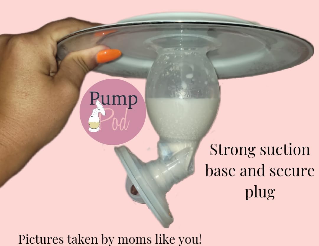 Save The Milk Silicone Manual Breast Pump + Lid + Cleaning Brush | Smaller 24mm Flange Size for Pain-Free Nipple Suction (Customisable) | 4.5 fl oz / 133 ml | BPA-Free, Food-Grade Silicone