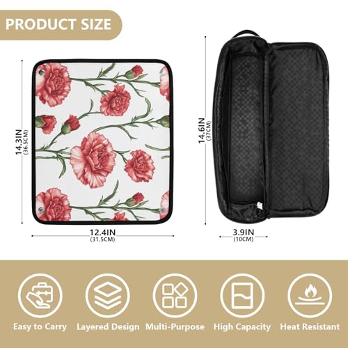 Bolso de viaje para herramientas de cabello con base resistente al calor y cierre magnético para planchas y rizadores miniatura 4